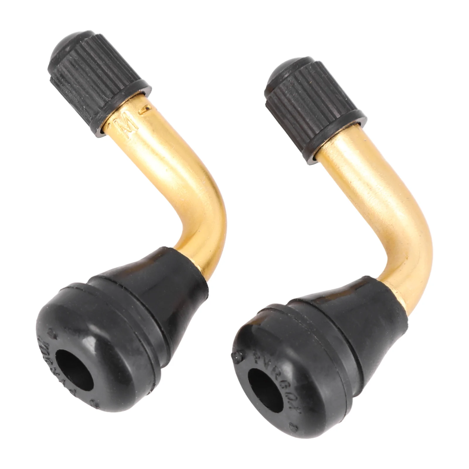 2pc Rubber Brass Angled Valve Stems Tubeless Tyre Electric Scooter Cycling PVR 70/60/50/45degree Bicycle Accessories 12/14/15mm