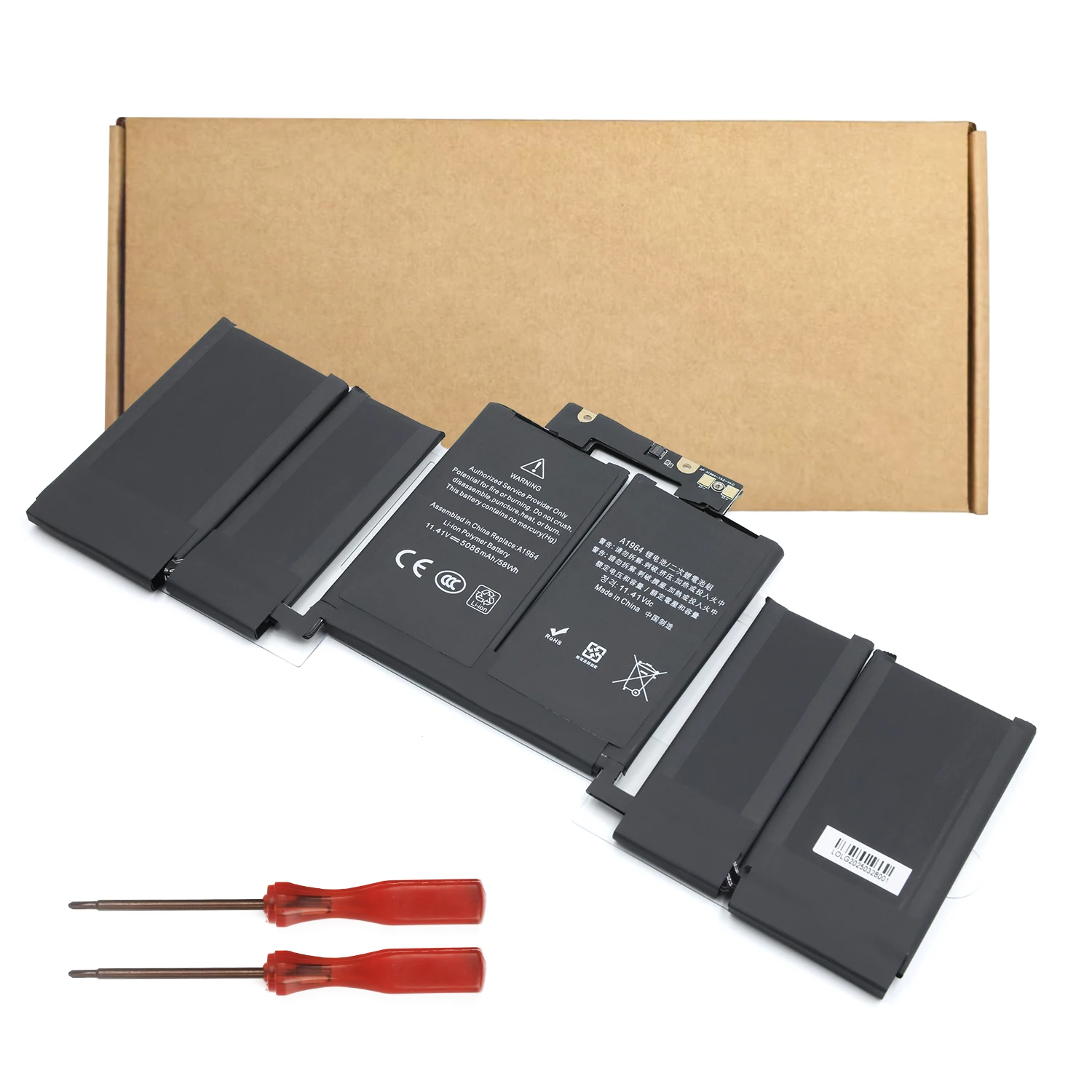 

A1964 Laptop Battery for Apple MacBook Pro A1989 13" (2018/2019) A2251 (2020) EMC3214 EMC3358 020-02497 MR9Q2LL/A 58Wh