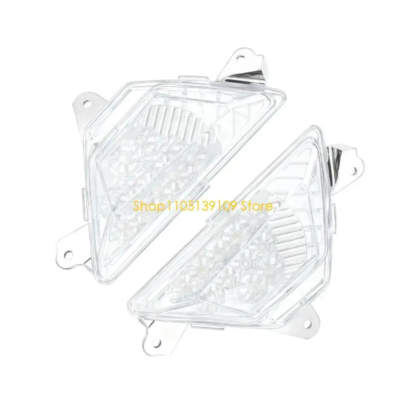 2 قطعة إشارة الانعطاف الأمامي للدراجات النارية منفذ LED عالي السطوع #3