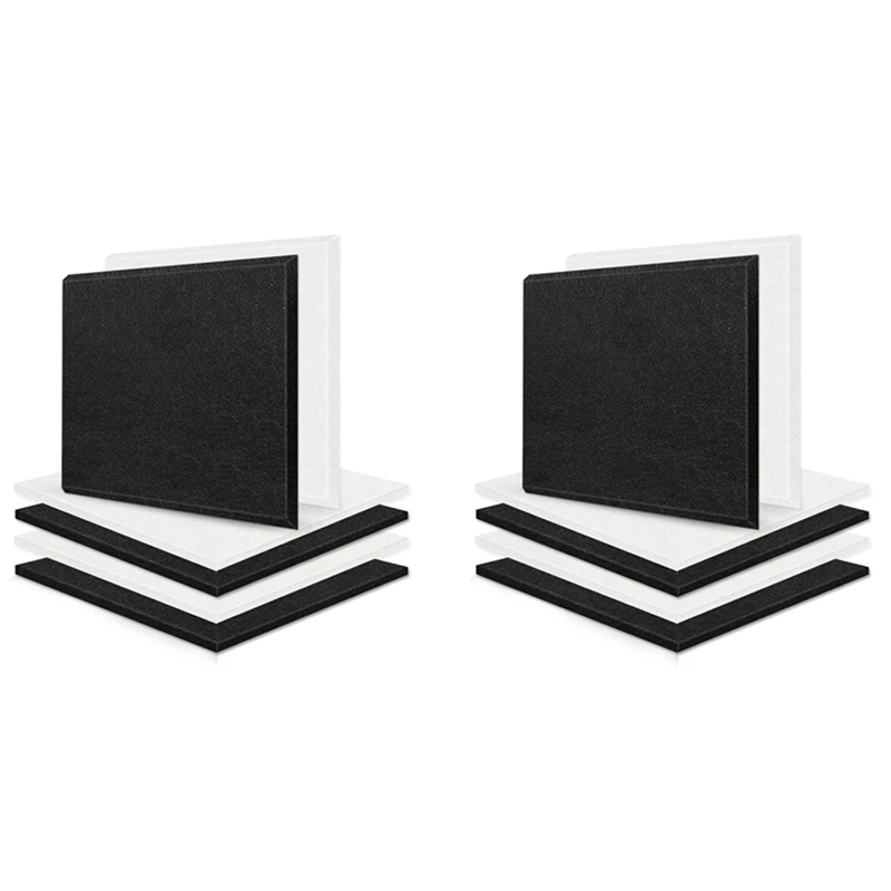 12 Pack Acoustic Panels High Density Soundproof Wall Panels Sound Absorbing Tiles For Recording Studio,Ceiling,Office