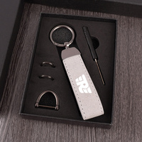 For Royal Enfield Bullet/Meteor/Classic 350 500 Interceptor Motorcycle Royal Logo Leather KeyRing Accessories Man Suede Keychain