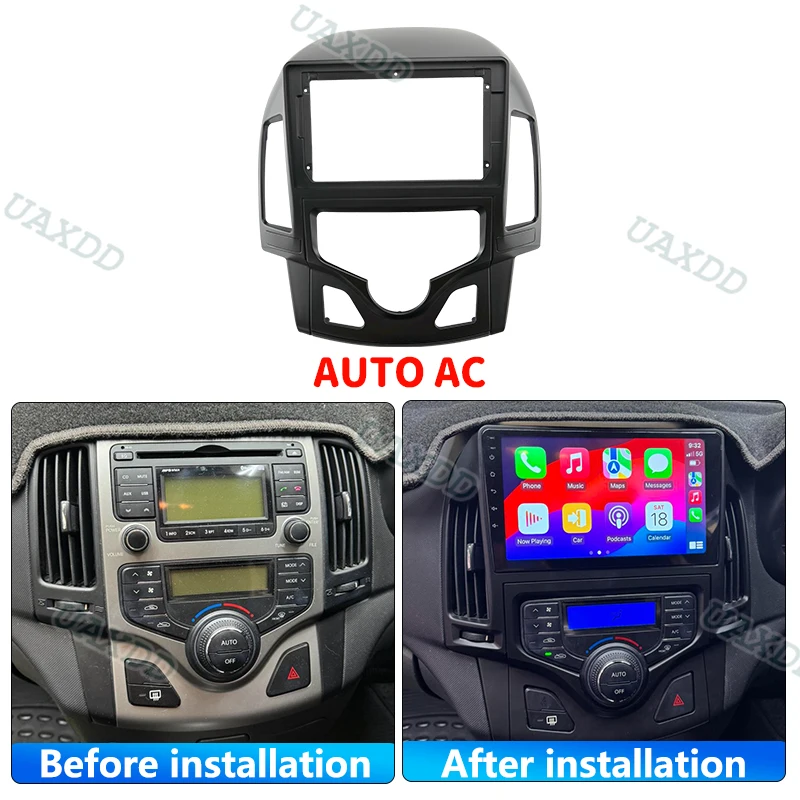 For HYUNDAI 2009 I-30 9INCH Car Radio Android Stereo audio screen multimedia video player navigation cables Harness frame
