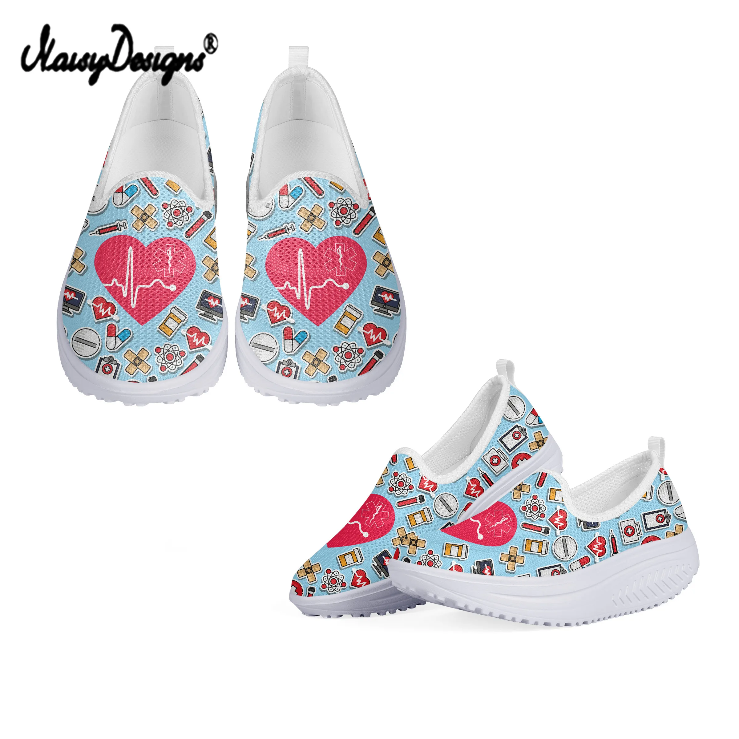 Noisydesigns Toning Slip On Shoes Lady Heart Heartbeat Design Weight Tennis Sneakers Women Body Shaping Fitness Slimming Shoes