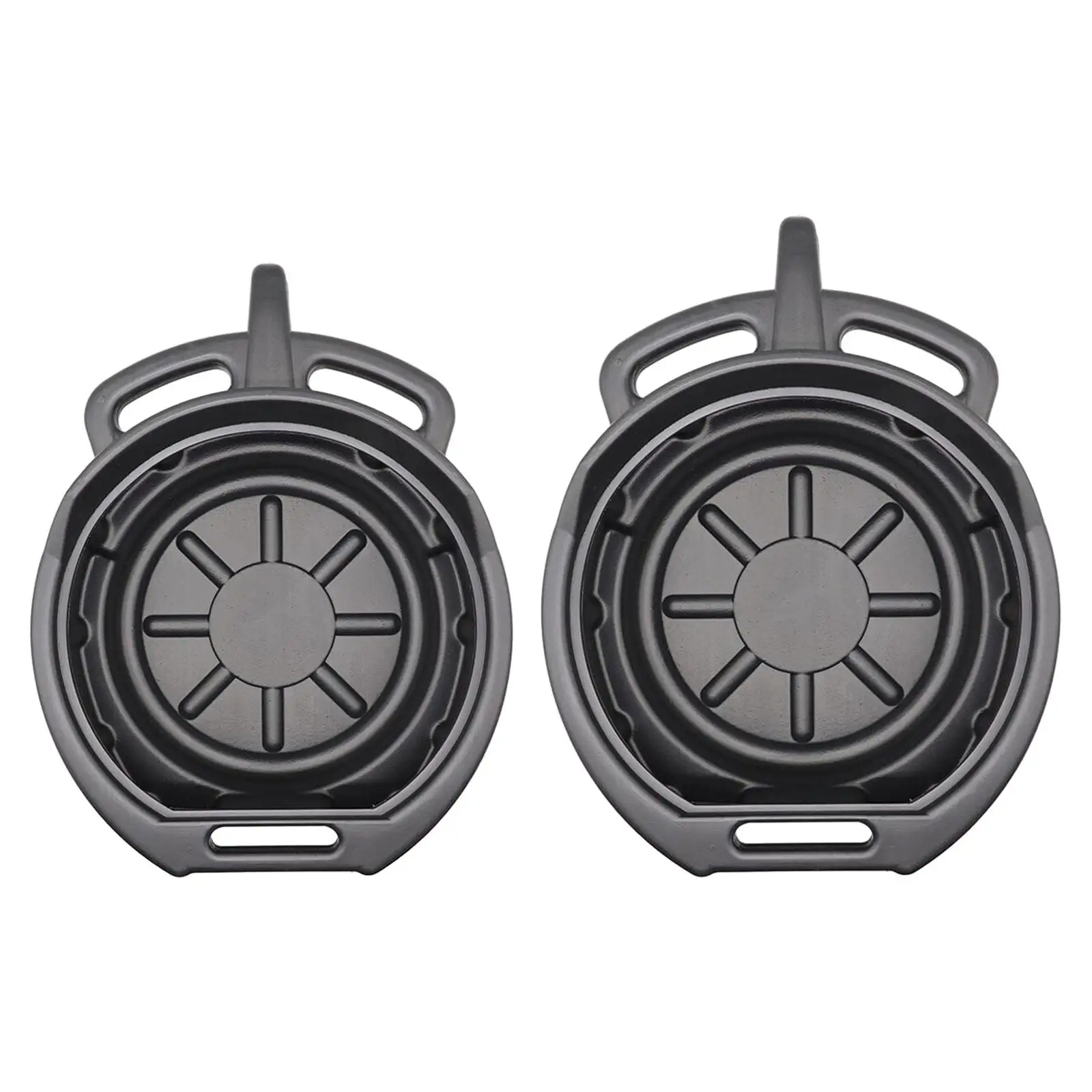 Universal Oil Drain Can Durable Portable Leak Oil catches Can Breather Tank Fluted Collect Pan for Car Garage Car Replacement