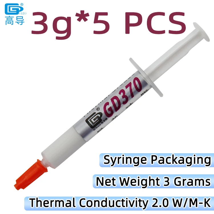 Nettogewicht 1/3/7/15/30/100/150 Gram Wit GD370 Thermisch geleidende vetpasta Gips Koellichaamverbinding voor CPU SSY ST CN HT