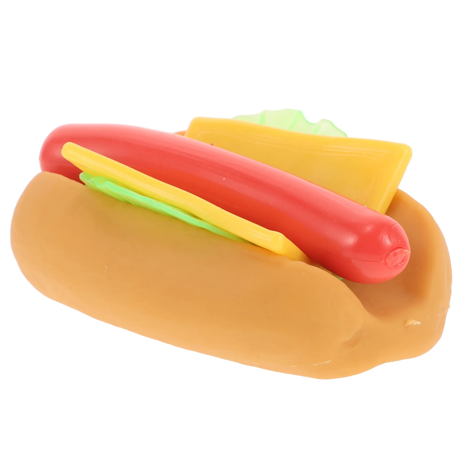 

Hot Dog Toys Realistic TPR Material Squeeze Plaything Creative DIY Assembly Kit Decorative Food Fidget Pressure