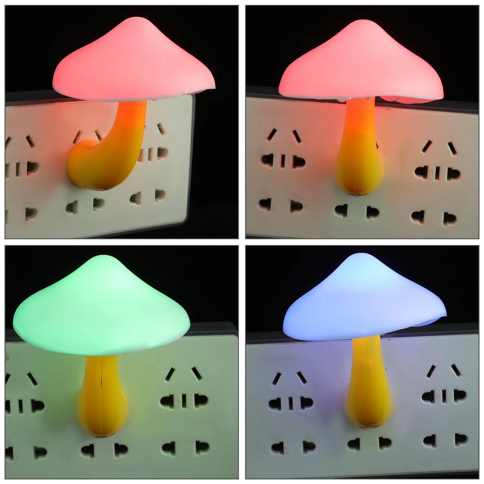 

4pcs LED Mini Mushroom Night Light Night Light Plug In Mini Decorative Lights for Bedroom Living Room Energy Saving