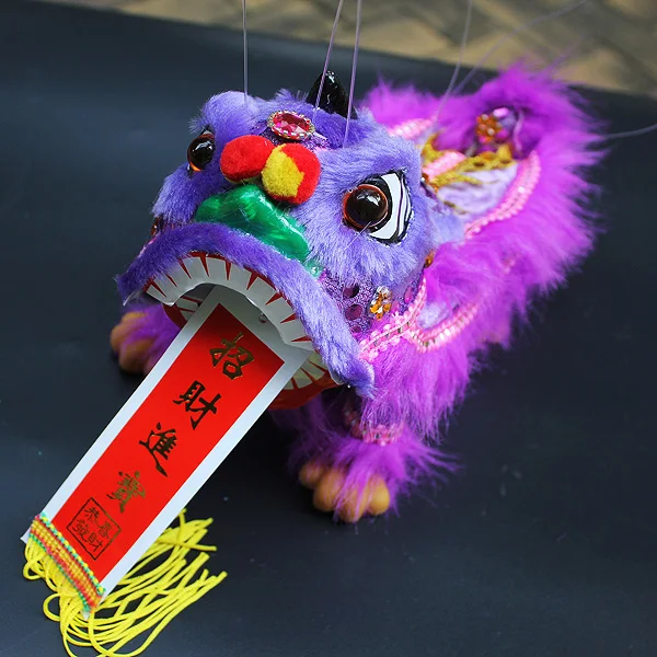 Fantoche de Leão Artesanal Tradicional com Fio, Presente Especial para Crianças Chinesas no Exterior, Suprimentos Criativos p...