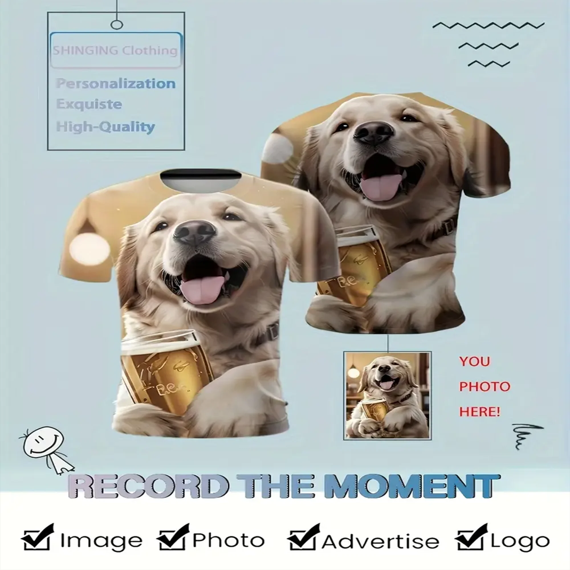 

Custom Your Exclusive 3D All Over Printed T Shirt For Men Fashion Hip Hop Short Sleeve Tops Abstract Men, Women, Kid T-shirts