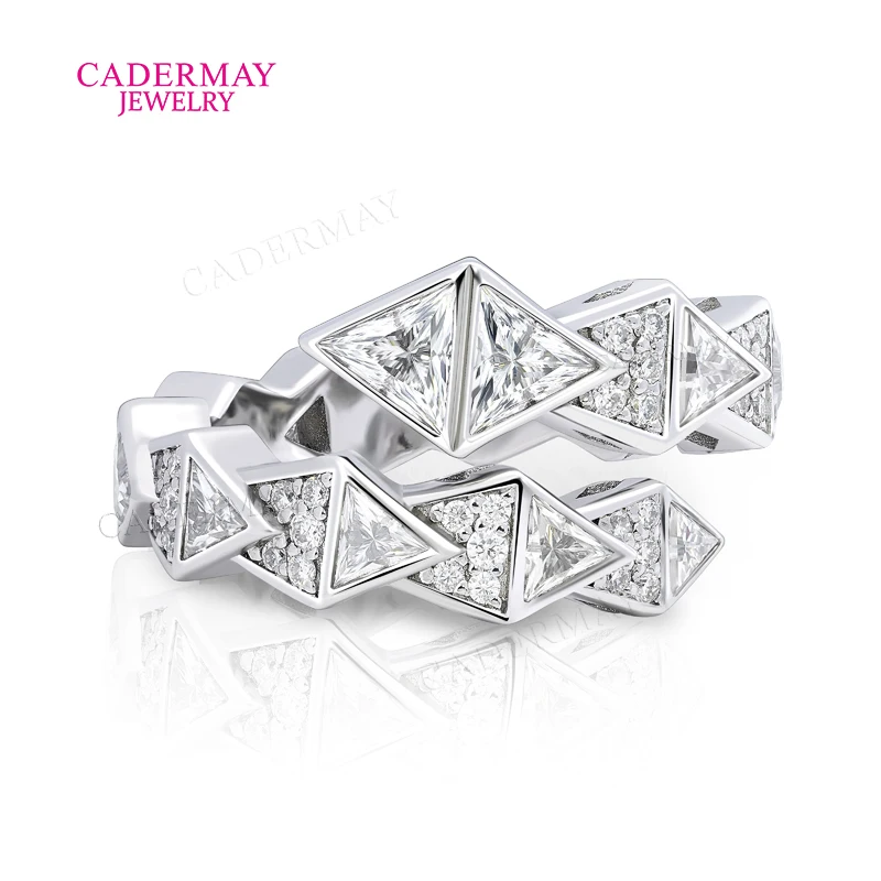 High Quality Real 925 Silver Moissanite Rings Men VVS Moissanite Eternity Band Snake Rings for Men Gift Party