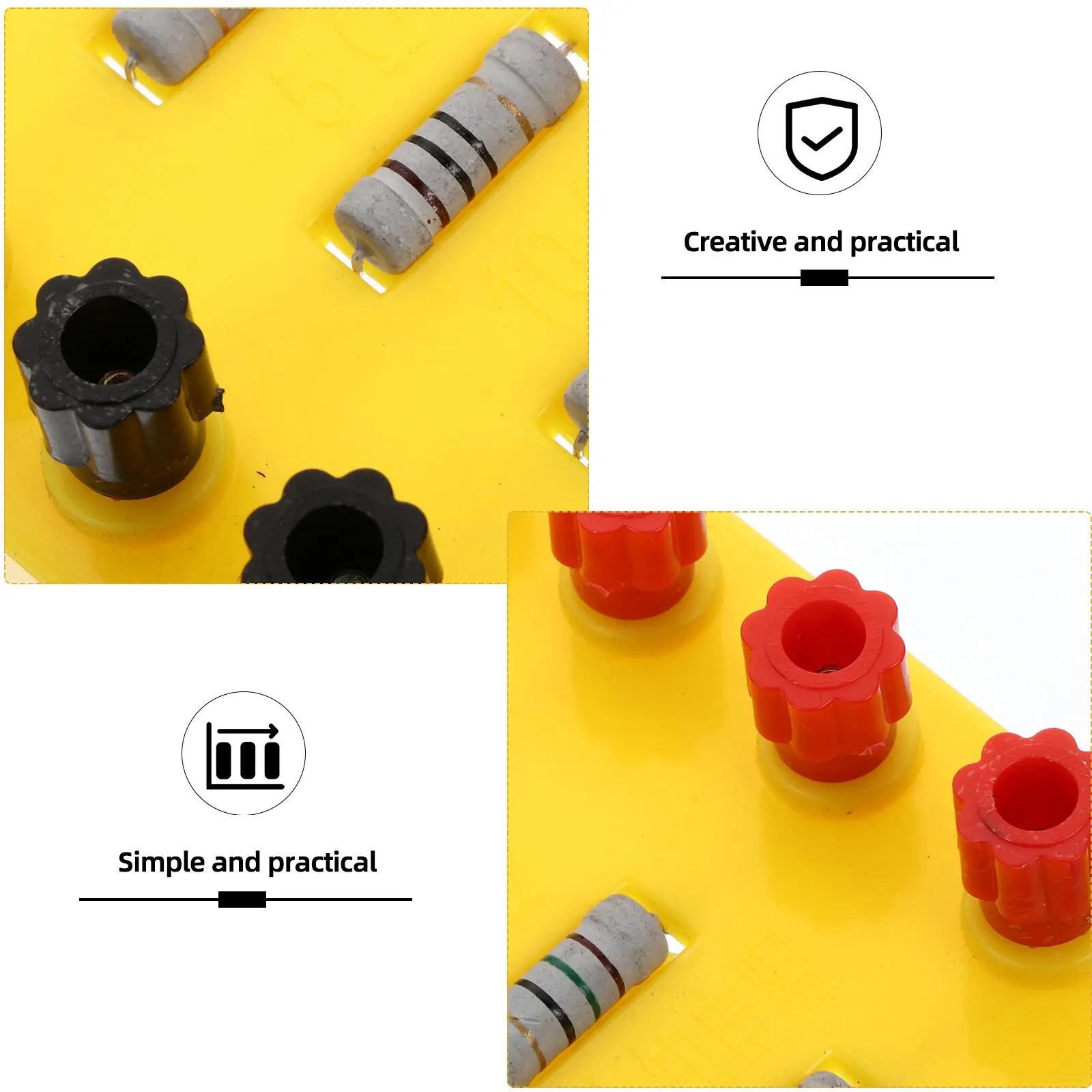 

2Pcs Fixed Resistor Tools Safe Portable Students Experimental Tool Physics Teaching Equipment Students Experimental Tool