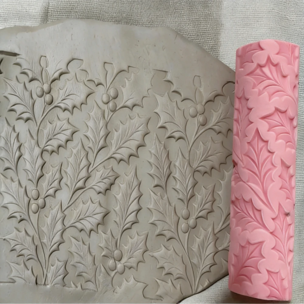 Winter Holly Leaf Clay Relief  - Art Craft Winter review and price