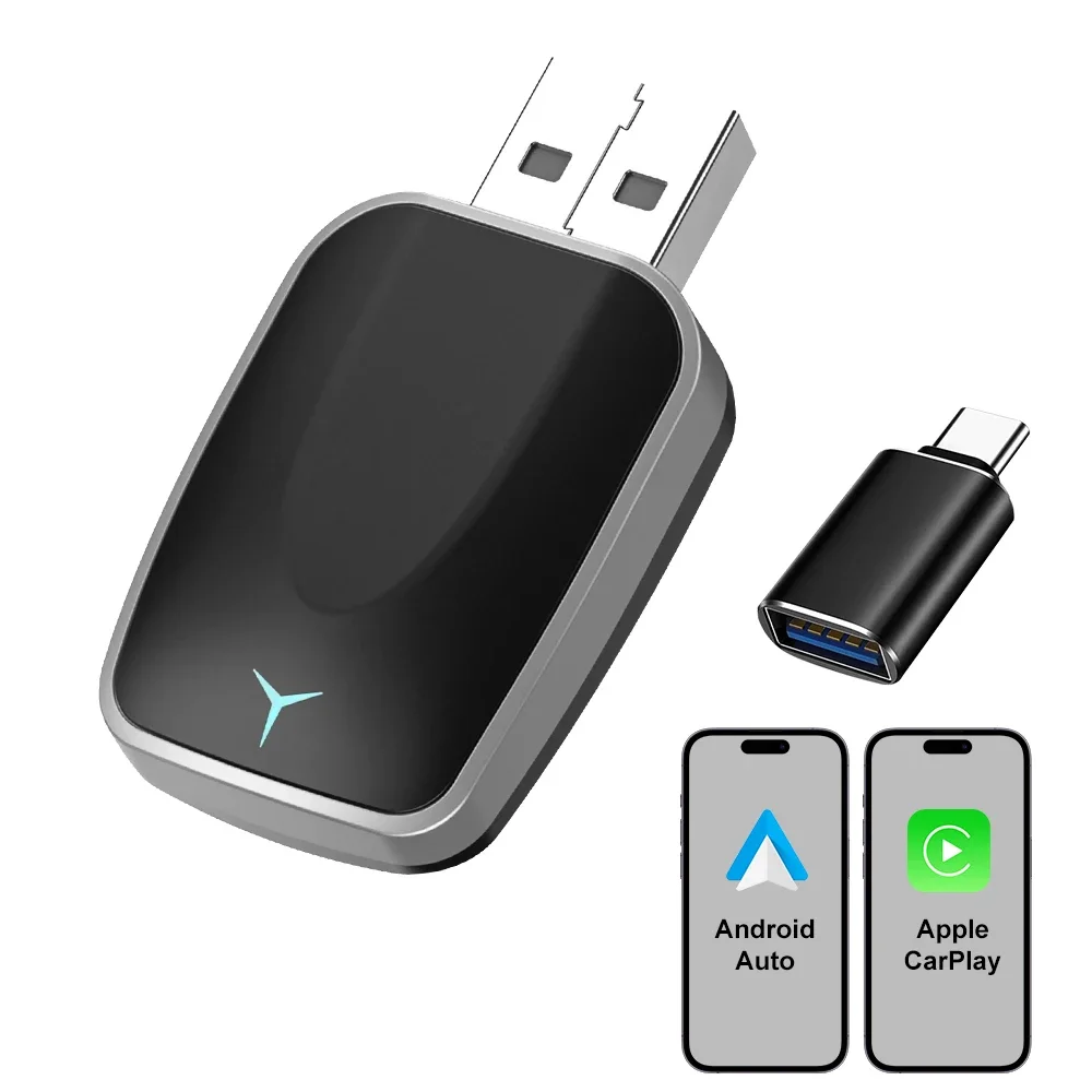 2025 Wireless CarPlay Android Auto Wired To Wireless Adapter Plug and Play Connect Universal for Nissan Wireless Adapter