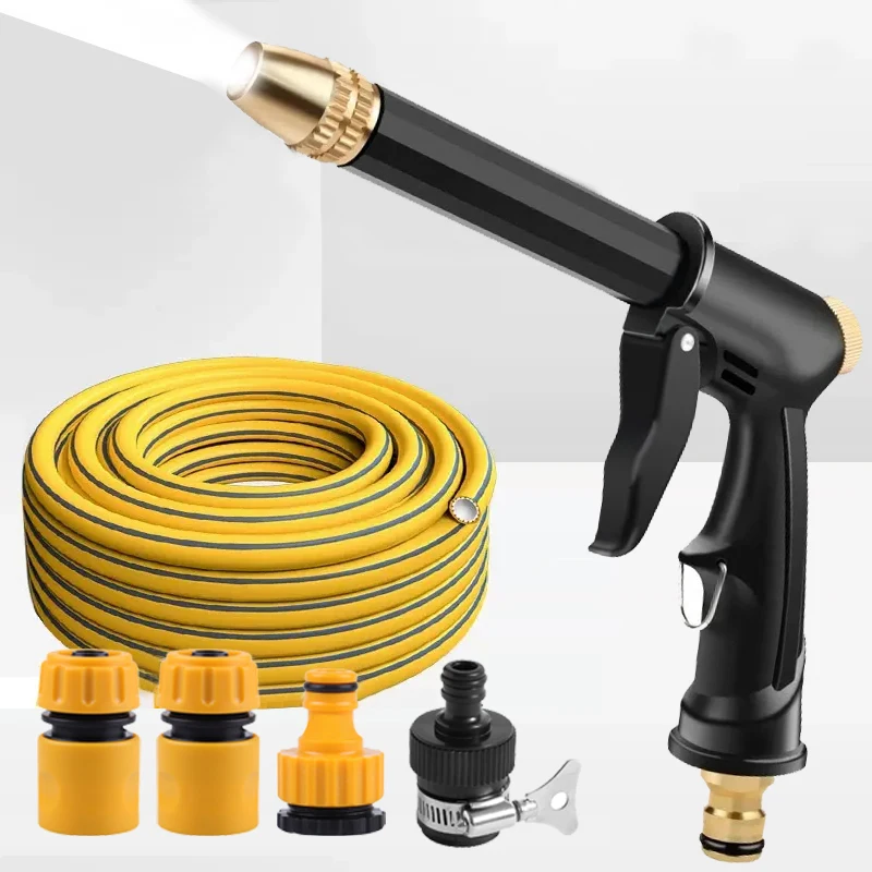 High-Pressure Water Gun Household Car Wash Water Black Car Wash Nozzle Diamond Water Watering Pipe Car Wash Gun