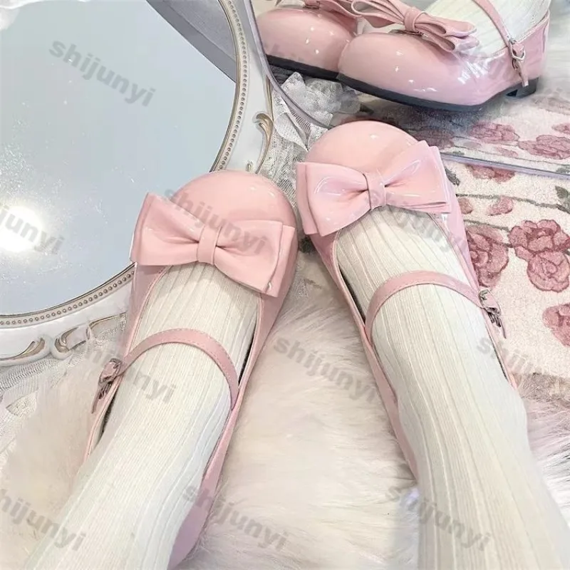 

Summer New Arrivals Sweet Butterfly Knot Mary Jane Shoes Cute Lolita Shoes Comfortable Lightweight Women Casual Shallow Flats