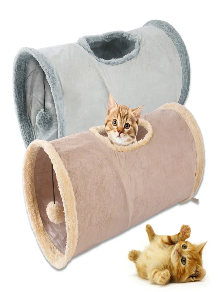 Indoor 2/3/4 5-way Collapsible Cat Tunnel Tube Kitty Tunnel Bored Cat Pet Toys Peek Hole Toy Cat Puppy Kitty Kitten Rabbit