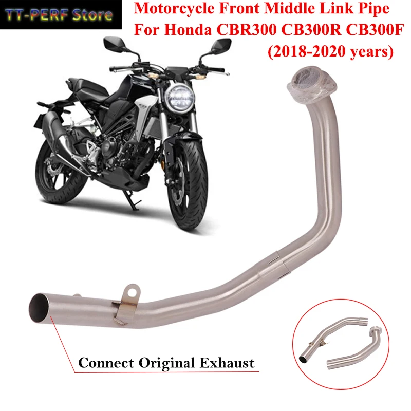 

For Honda CBR300 CB300R CB300F 2018 2019 2020 Motorcycle Exhaust Escape Systems Stainless Steel Front Middle Link Pipe Muffler