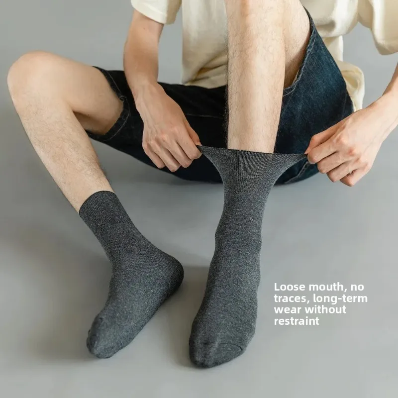 5 pares de calcetines para diabéticos sin encuadernación para mujeres embarazadas calcetines largos para ancianos calcetines cómodos transpirables en blanco y negro para mujeres