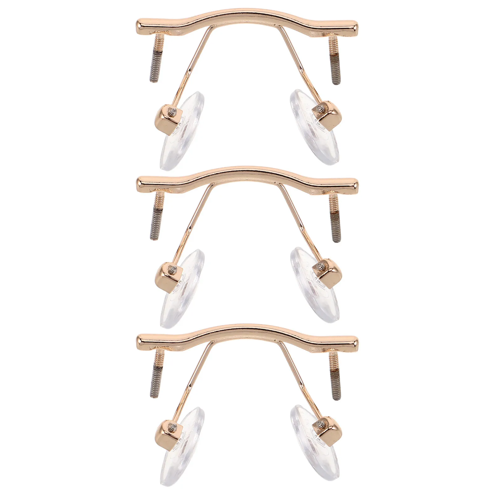 

3Pcs Glasses Nose Bridge Holder: Precision Single-Hole Metal Frameless Support Pad for Rimless Eyewear Non-Slip Stable Fit