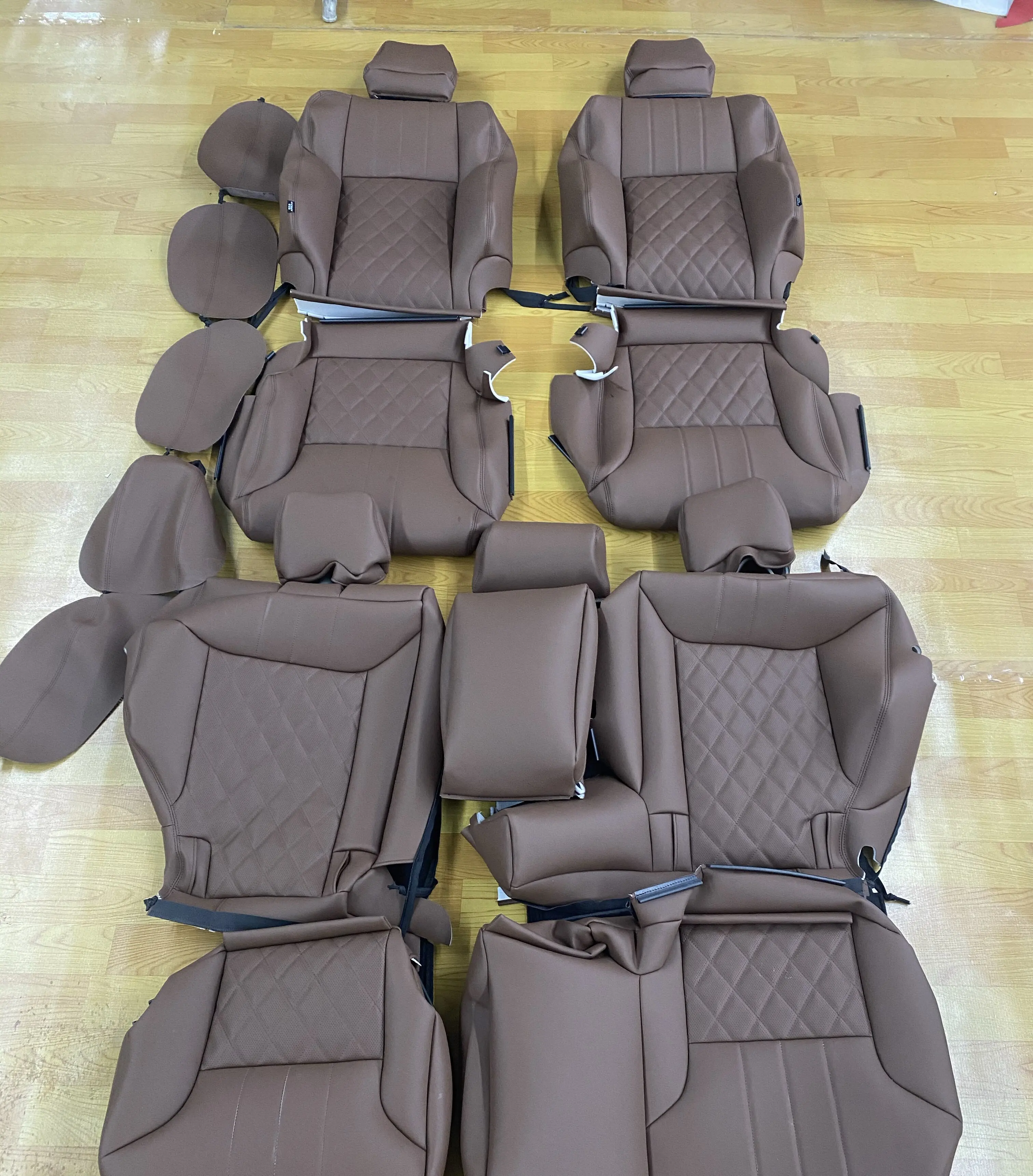 غطاء مقعد سيارة جلدي مخصص للفصول الأربعة من المصنع، مجموعة كاملة متينة عديمة الرائحة ومضادة للخدش لسيارة Ford Civic CRV #6