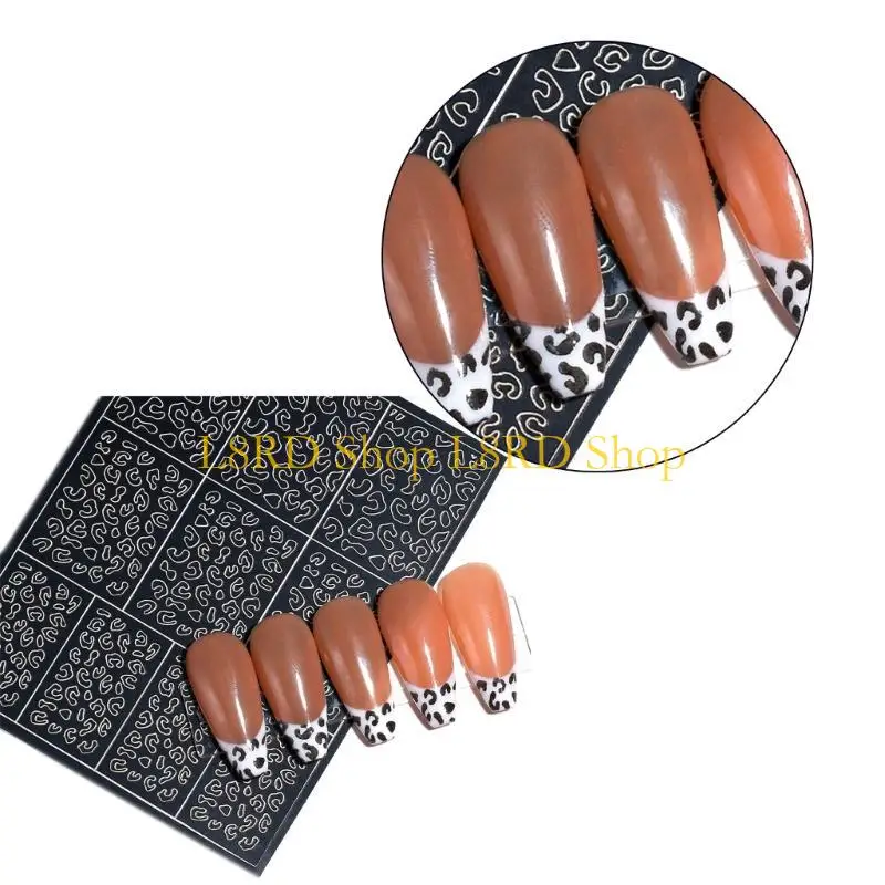

L8RD DIY Wraps Decoration Leopard Print Polish Stickers for Fashionable Look