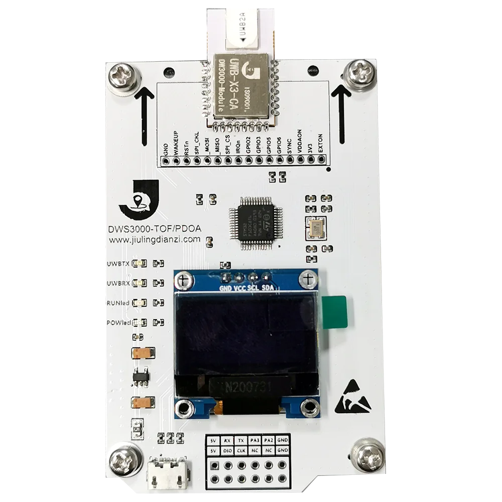 Télémétrie de positionnement intérieur UWB, DECAWAV, DW3000, PDOA, recherche de direction, DWM3001CDK