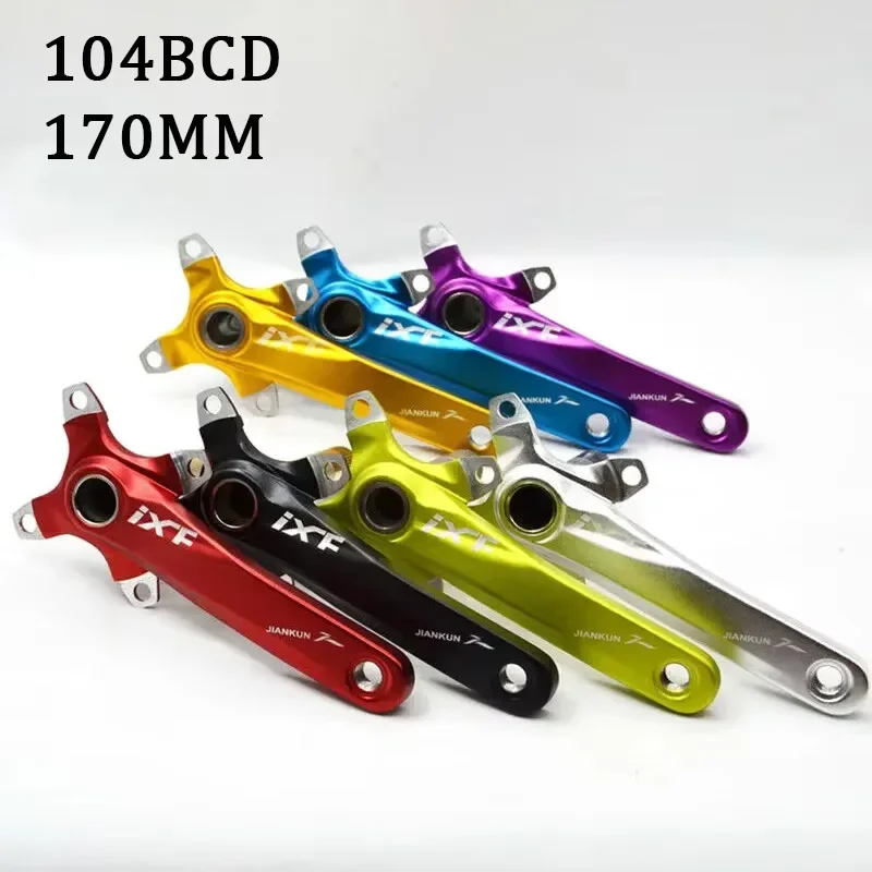 104BCD IXF MTB Crank Aluminum Alloy Bicycle Crankset 170mm Bike Crank Arm with BB Bottom Bracket for Shimano Cycling Parts