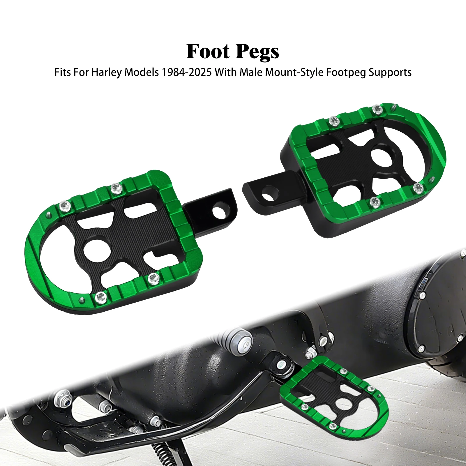 

Motorcycle Passenger Floorboards Rear Footrest Footpegs For Harley Touring Road Electra Street Glide FLHR Softail FL FLFB FLHC