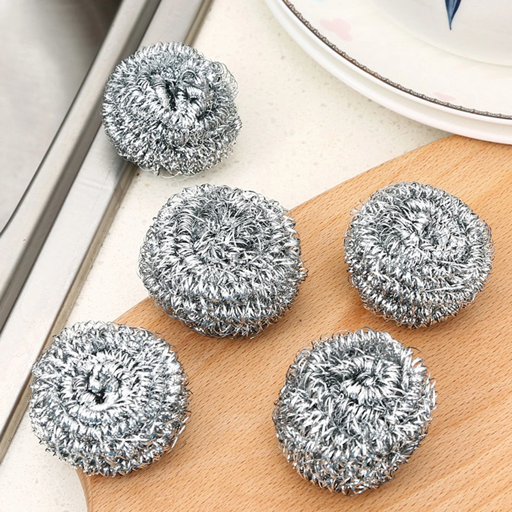 1/4/6 pz spugne in acciaio inox Scrubber per piatti da cucina pentole pulizia utensili riutilizzabili pulizia palla detergente per la cucina