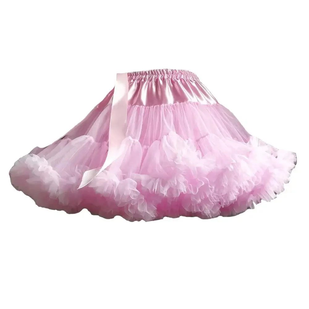 Organza 50s Vintage Rockabilly Petticoat Retro กระโปรงยาวถึงเข่า Crinoline Half Slips