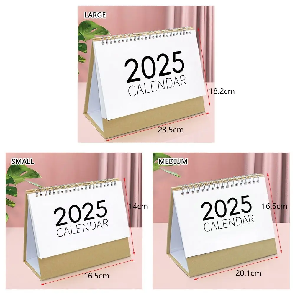Useful 2025 Desktop Paper Calendar Yearly Multi-function Planner Scheduler Home Decor Notebook Agenda Organizer Home Office