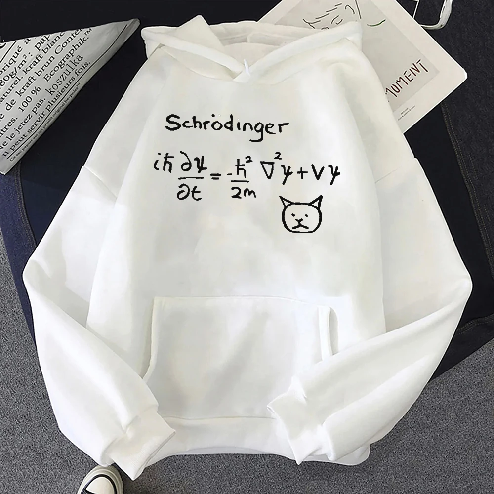 Divertido gato de Schrodinger Quantum Mechanics Sudadera con capucha moda Manga Comic HOMBRE fórmula guapo Sudadera con capucha para hombre
