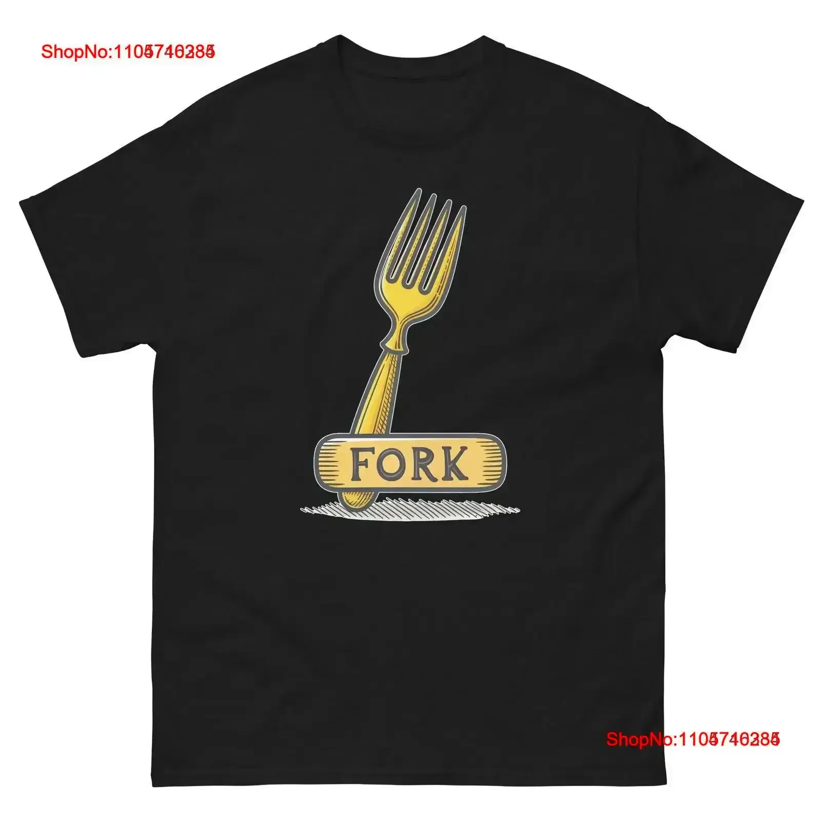 Fork Kitchen Home Cooking Culinary Utensil T Shirt vintage Washed graphic designer clothes Stylish Breathable Slightly vintage
