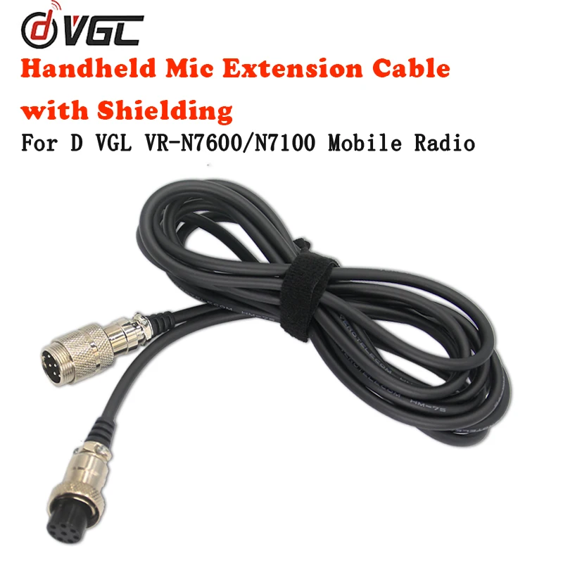 

Shielded Round Hand Mic Extension Cable for Winno D VGL VR-N7600 / VR-N7100 Mobile Radio Microphone Extension Cable