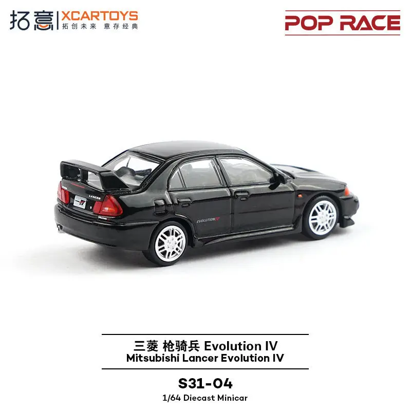 Xcartoys POPRACE сплав 1/64 Mitsubishi Lancer Evolution IV модель гоночного автомобиля игрушка в подарок для мальчиков