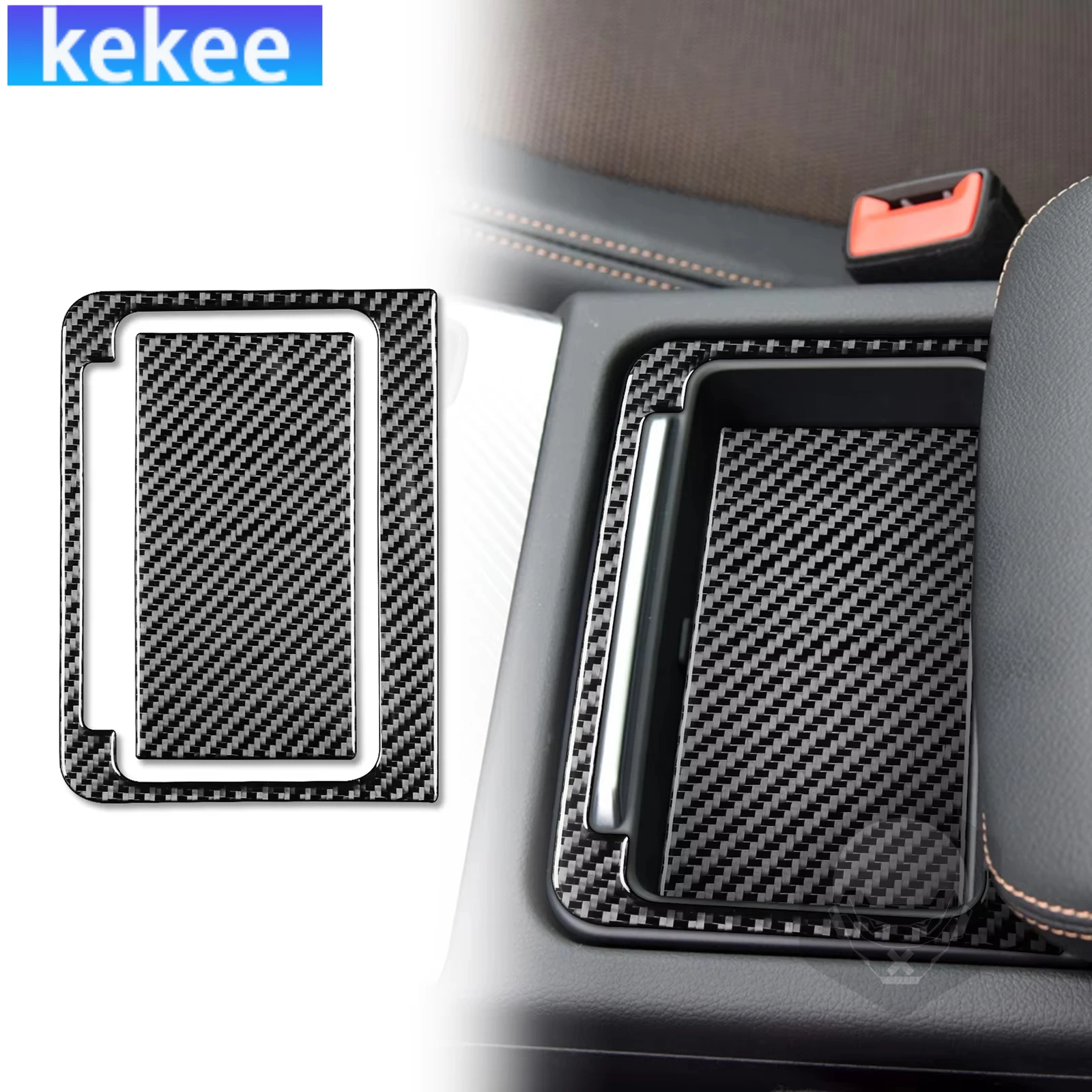 

For Audi Q5L 2018 2019 2020 2021-2024 Carbon Fiber Center Console Armrest Storage Car Accessories Interior Cover Tuning Stickers