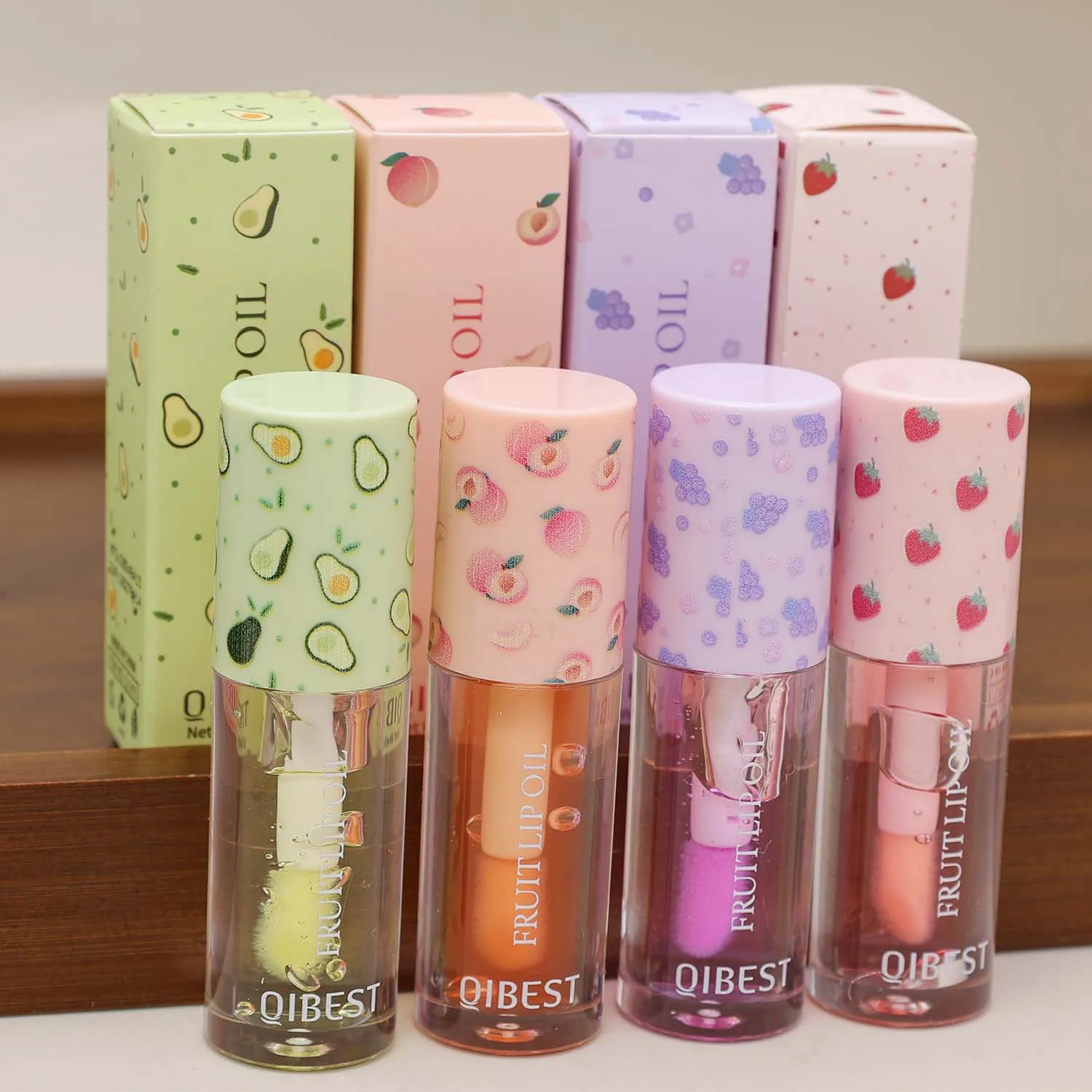 مرطب الشفاه بلسم الشفاه زيت الشفاه ملمع الماء الدائم ترطيب واضح ملمع الشفاه للشفاه التقشير نكهات الفاكهة ملمع الشفاه ماكياج