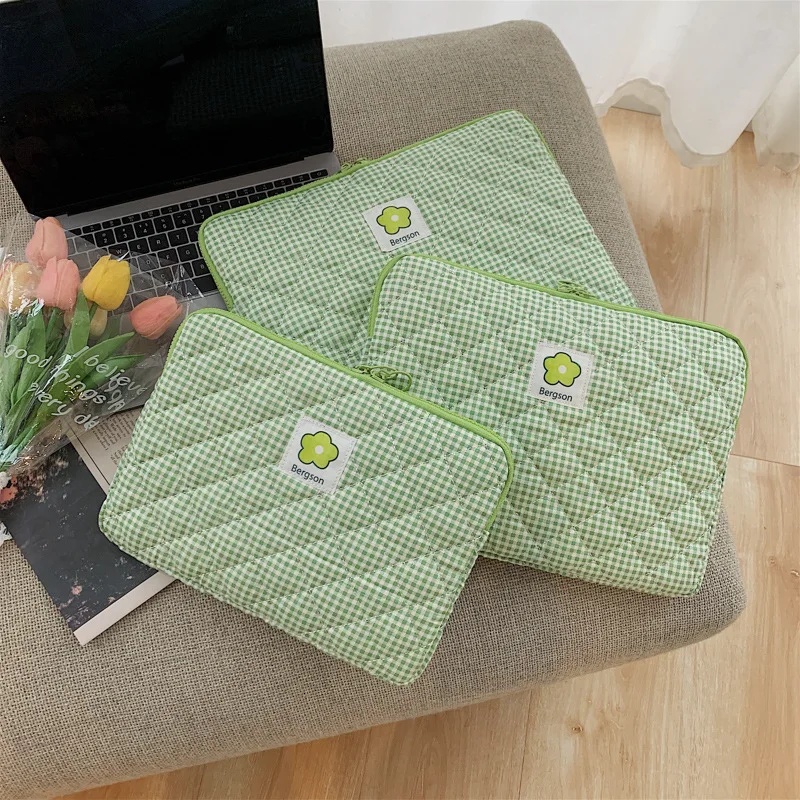 Ins Flower Pattern Cute Tablet Bag For Ipad Air6 Pro11 10.9 10.5 Mabook Dell Samsung 13.3 13.6 14 15 15.6 16 Inch Laptop Sleeve