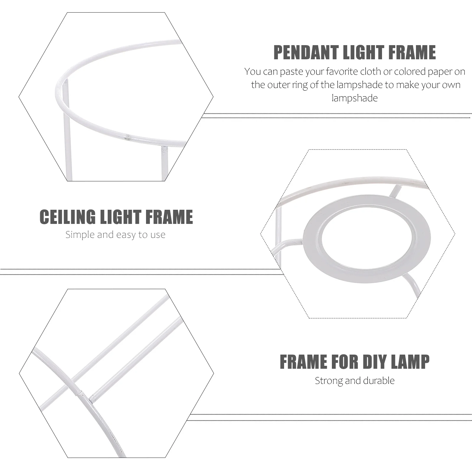 

1Pcs Lampshade Frame Iron DIY Chandelier Bracket Ceiling Pendant Light Fixture Holder Lamp Shade Accessories