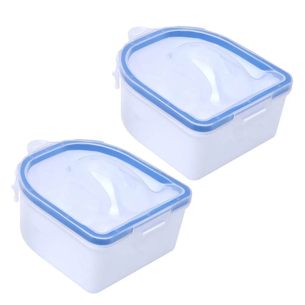 2 Stuks Duurzaam Vervagen Bestand Manicure Soak Bowl Nail Art Supplies Cuticle Verzachten Warm Water Thuis Salon Gebruik Spa Tool