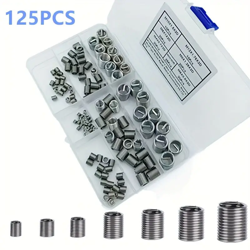 

125pcs M3-M12 stainless steel wire thread repair set combination kit