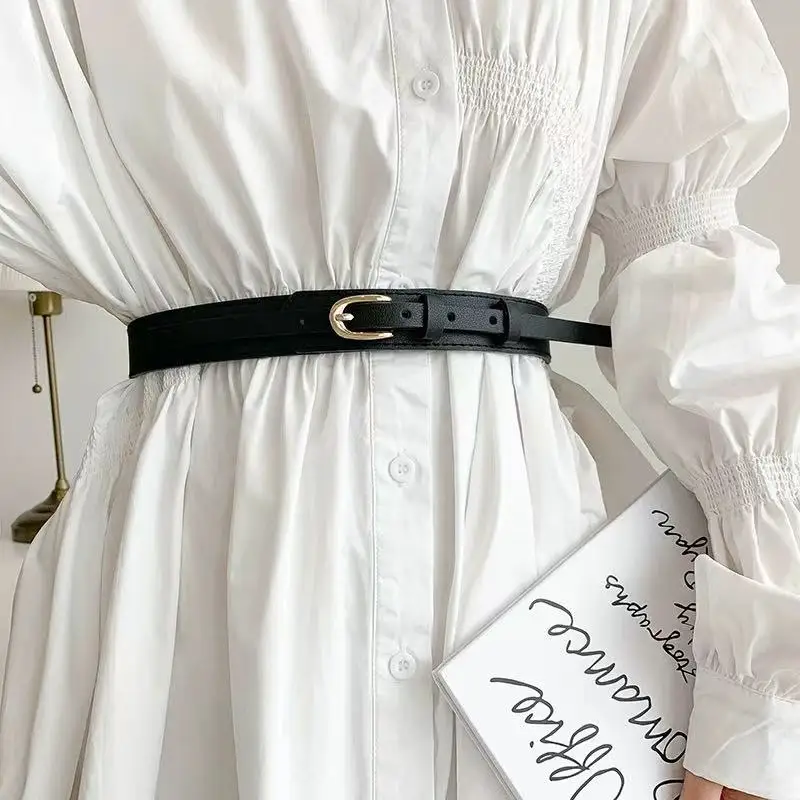 Damen-Pullovergürtel Vielseitiger Koreanischer Stil Neuer Schwarzer Breiter Taillengürtel für Blazer, Kleider und Hemden Dekorativer Gürtel
