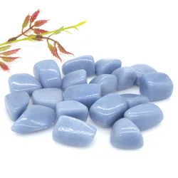 Tumbled Stone Natural Blue Angelite Reiki Healing Crystal Energy Specimen Irregular Rock Bulk Fish Tank Garden Aquarium Decor
