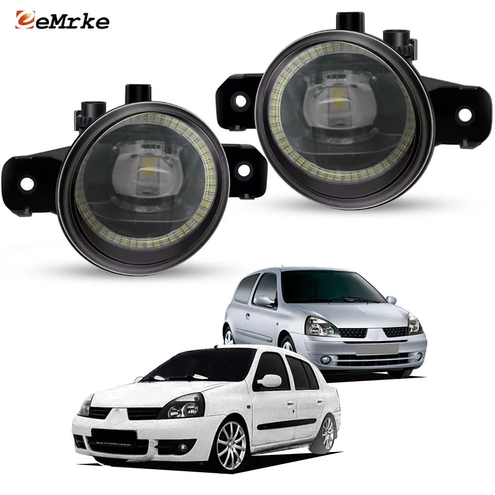 

Комплект из 2 светодиодных противотуманных фар с линзами и ДХО (ангельские глазки) 30 Вт для Renault Clio II / Storia / Campus B0/1/2 2002~2012