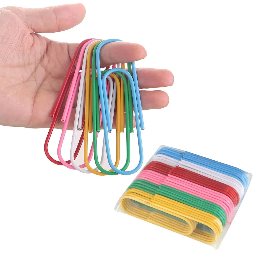 Jumbo-Büroklammern, große Büroklammern im 12/24er-Pack, für Papierarbeit, ideal für Zuhause, Schule und Büro, farbige Binderclips