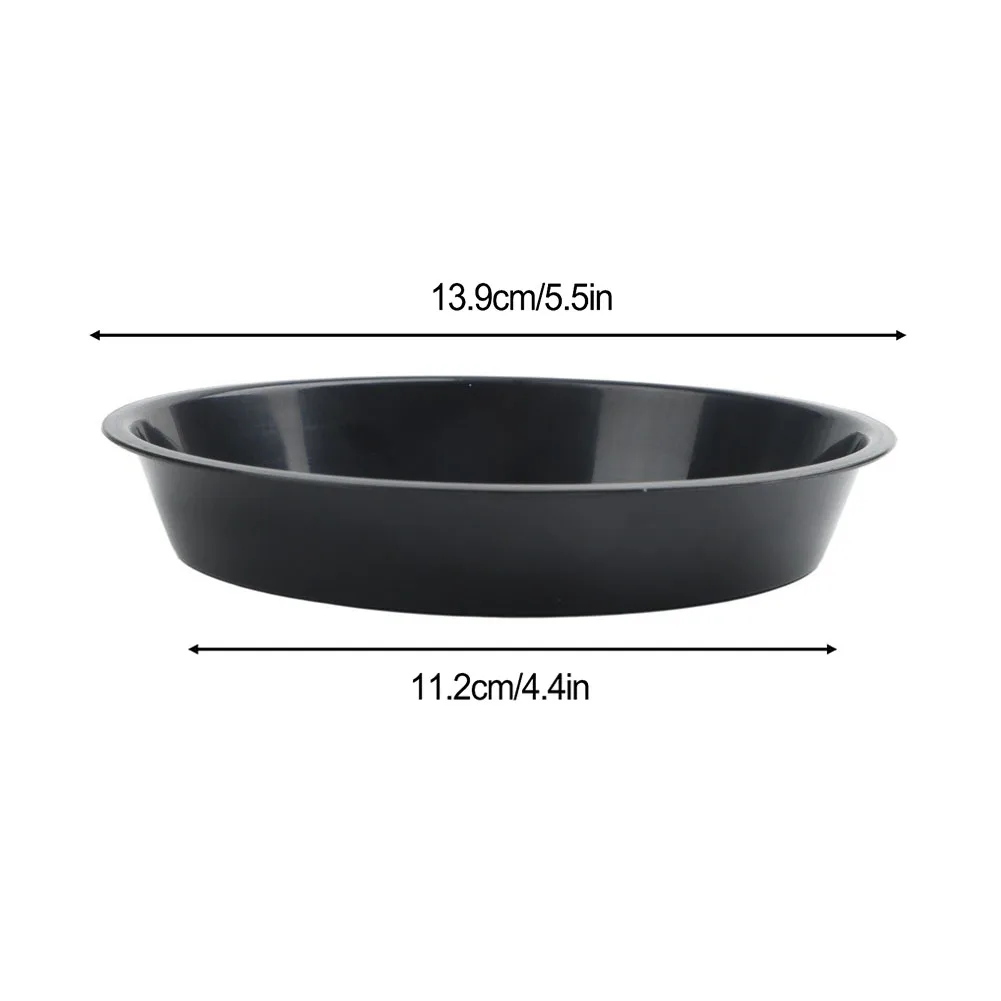 2pcs PP Plastic Drainage Trays for Indoor Gardening Use with Clear Design to Show Base or Decorative Rocks Under Pots
