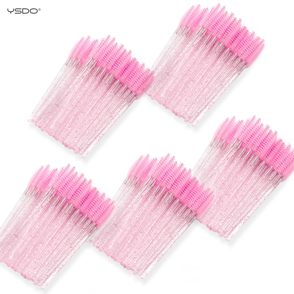 5/25/50 piezas cepillos de cristal para pestañas, profesionales para cejas y pestañas, herramienta de belleza para maquillistas 2