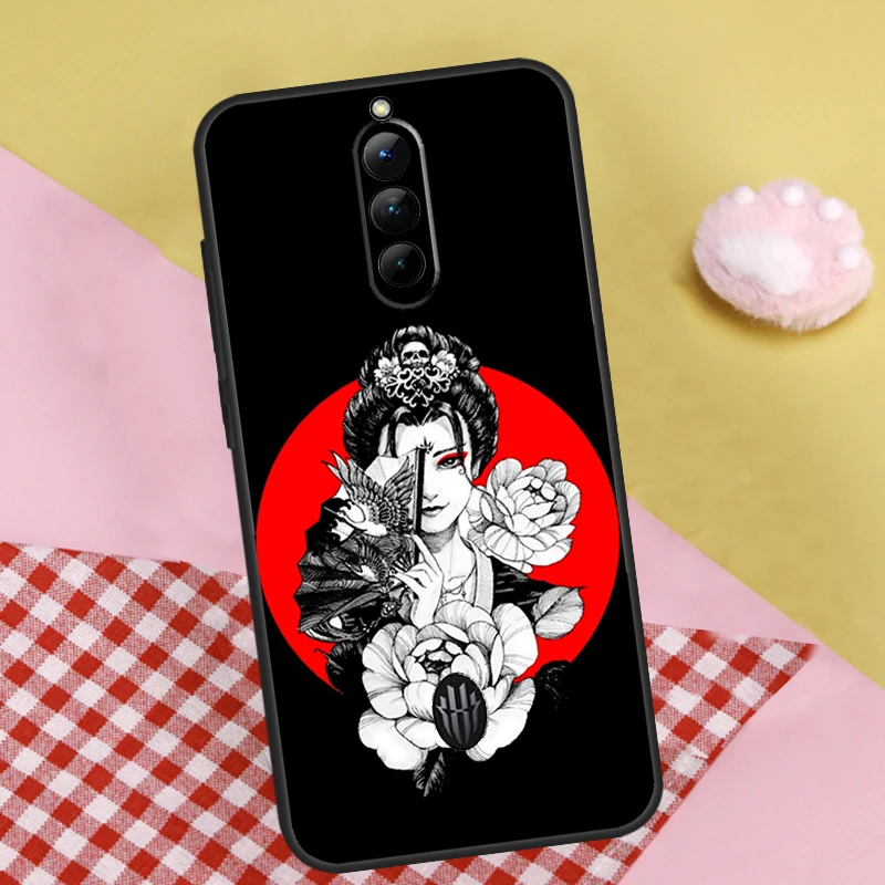 Samurai Warrior Geisha Case For Nubia Red Magic 8S Pro 7S 6S 5S 6R 5G Cover For RedMagic 8 Pro Plus 6 7 Pro Coque