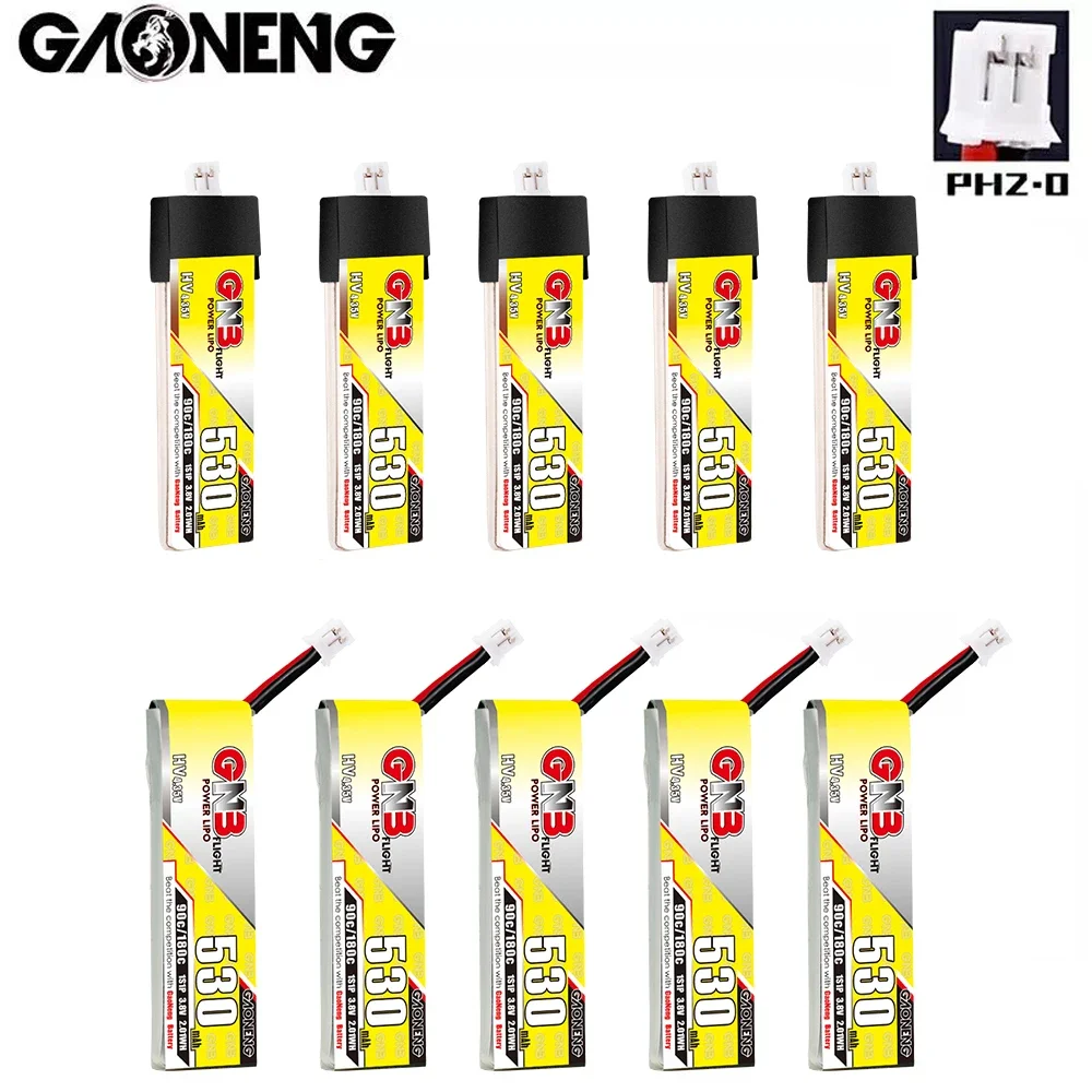 GAONENG GNB 530mAh 1S 3.8V 90C/180C HV 4.35V Lipo Battery With PH2.0 Plug For Emax Tinyhawk Kingkong LDARC TINY7 RC Parts