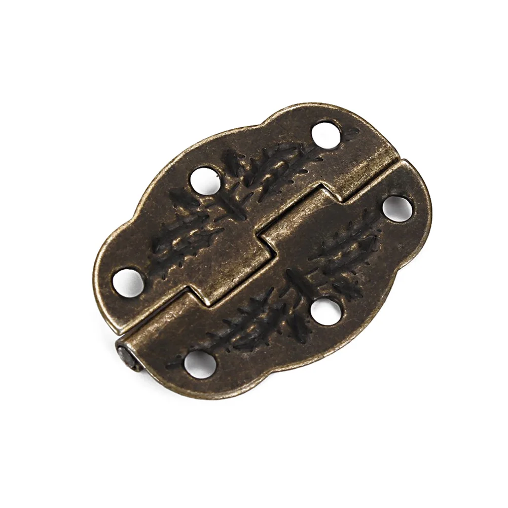 20 piezas Mini bisagras a tope Color bronce hierro duradero 30x21mm Ideal para joyería reparación almacenamiento gabinete bisagras puerta bisagra a tope